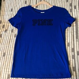 PINK Victoria's Secret Blue Short Sleeve Tee